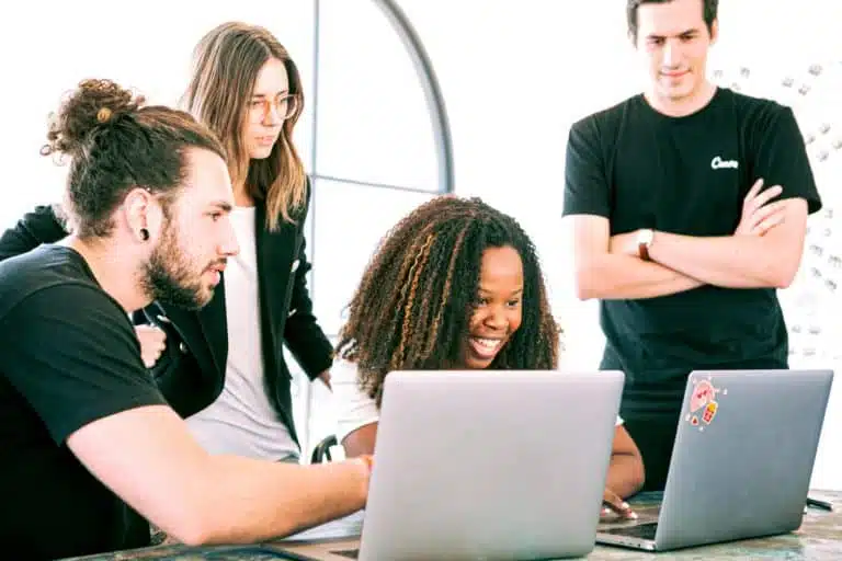 IT team working together
